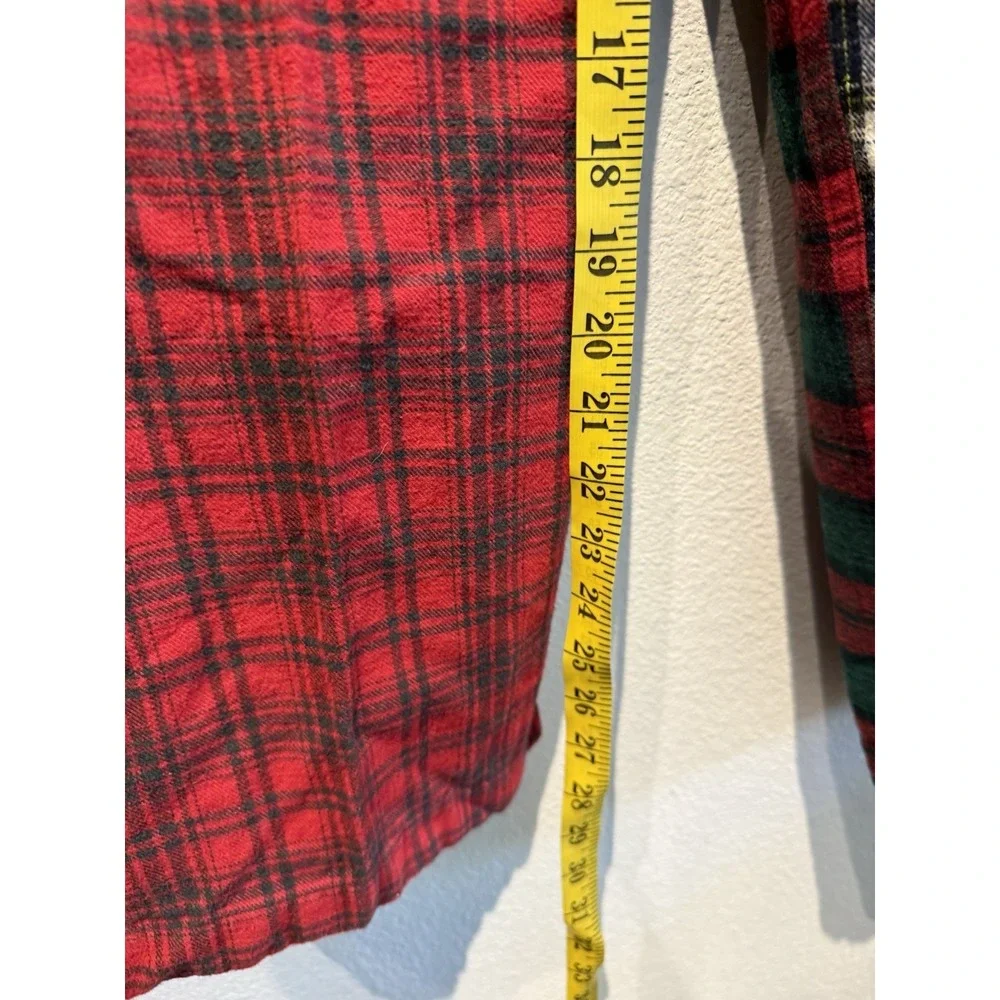 J.Crew Pajama Pants Mens Large‎ Red Tartan Plaid Holiday Loungewear Drawstring